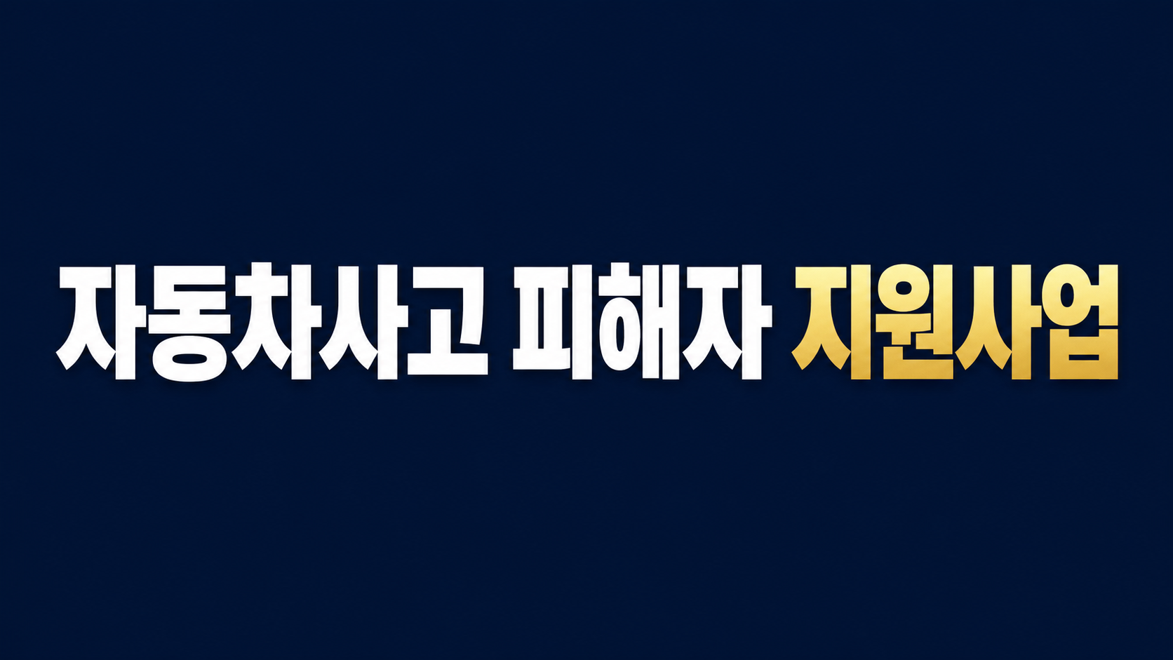 자동차사고 피해자 지원사업